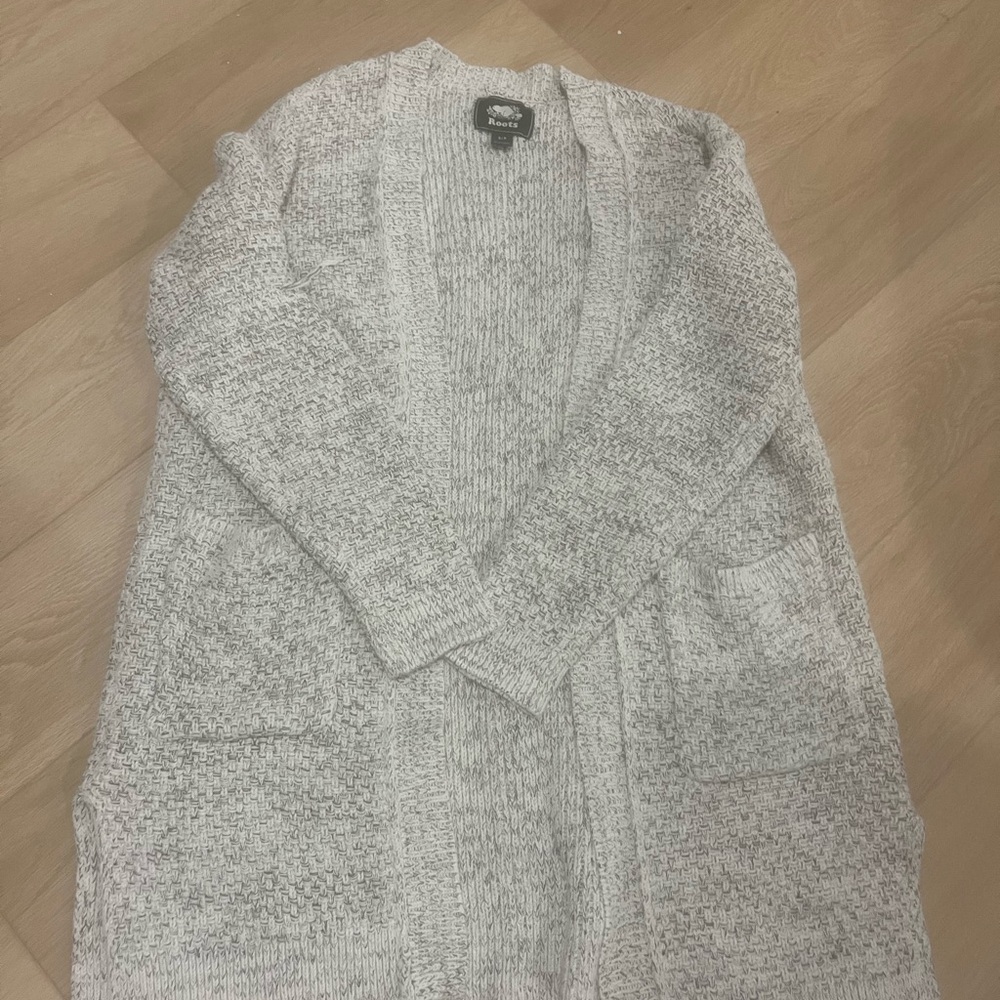 Roots Women's Light Gray Cardigan